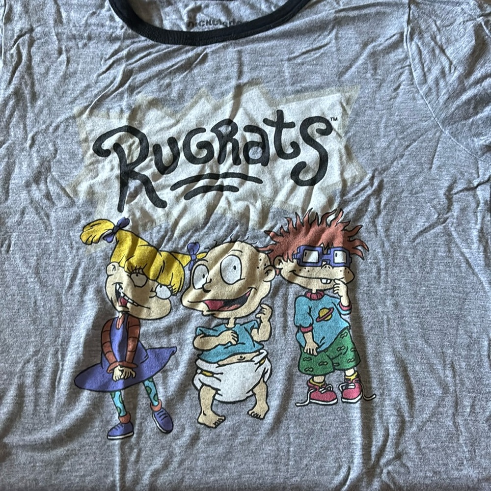 Grey, large, rugrats, crop top